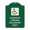 Signmission Handicap Loading Unloading W/ Handicap Heavy-Gauge Aluminum Sign, 24" x 18", G-1824-23922 A-DES-G-1824-23922 - alternate 1